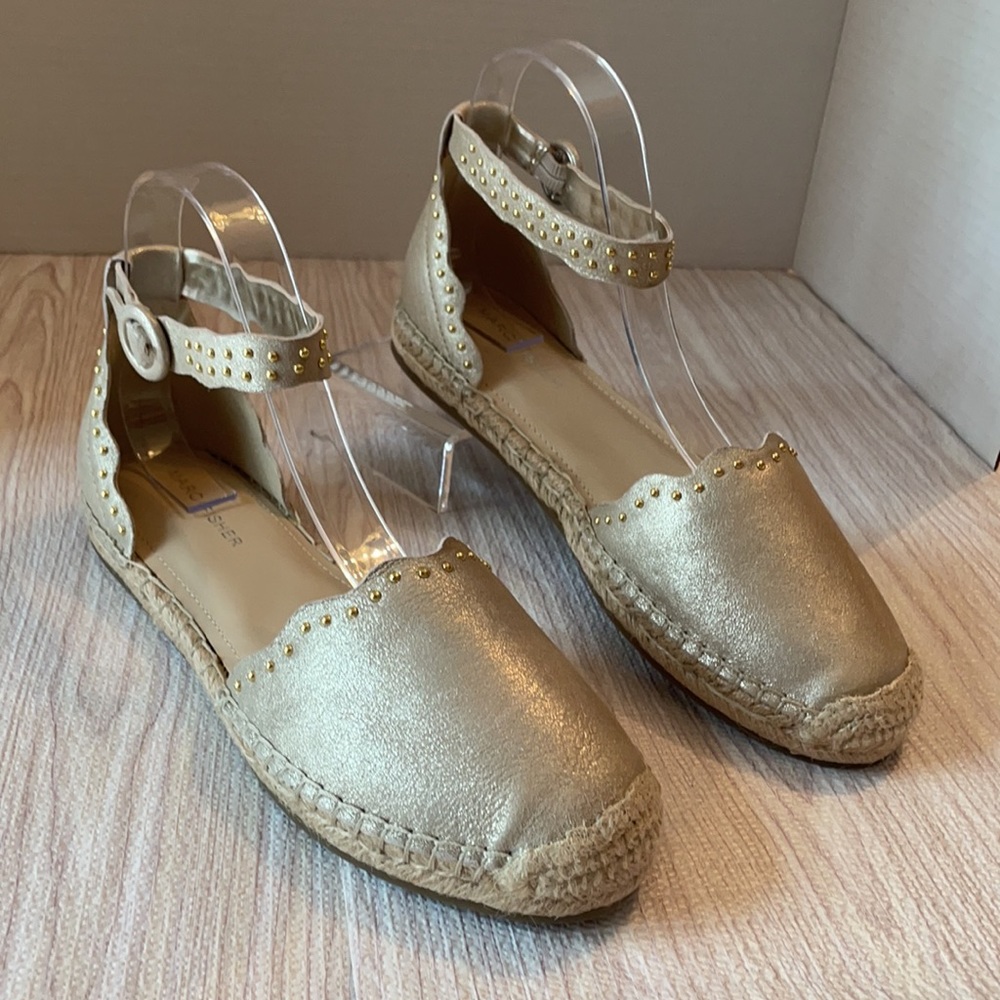 Mark Fisher gold leather flats